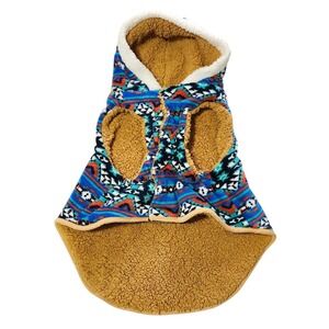 Vibrant Life Dog Hoodie Large Southwestern Sherpa Lined Fleece Vest 81020-0018